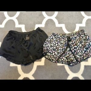 H&M satin lounge shorts